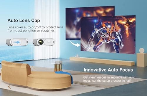 [AI Auto Focus+Auto Lens Cap]Outdoor-Projector 4K with WiFi 6and Bluetooth:Upgrade 1100 ANSI Native 1080P Jimveo Portable Projector, Auto 6D Keystone&Zoom,Home LED Movie Projector for Outdoor/Home Use