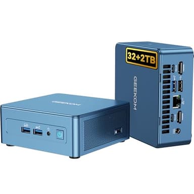 GEEKOM IT13 Mini PC 2025 with 13th Gen Intel i9-13900HK | 32GB RAM | 2TB NVMe SSD | Windows 11 Pro | 8K Quad Display | WiFi 6E | SD Card Reader | Intel NUC13 Replacement Desktop Computers