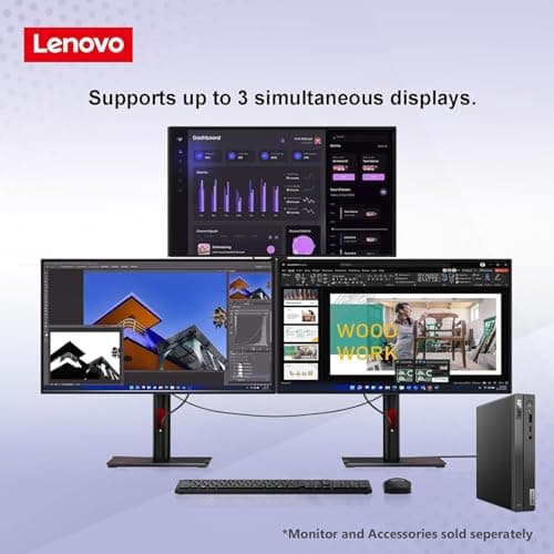 Lenovo ThinKCentre neo 50q Gen 4 Tiny 1L Business Mini Desktop Computer, 13th Gen Intel 8-Core i5-13420H (Beat i7-1355U), 32GB DDR4 RAM, 1TB PCIe SSD, 2 DisplayPorts, WiFi 6, Win 11 Pro, Vent-Hear