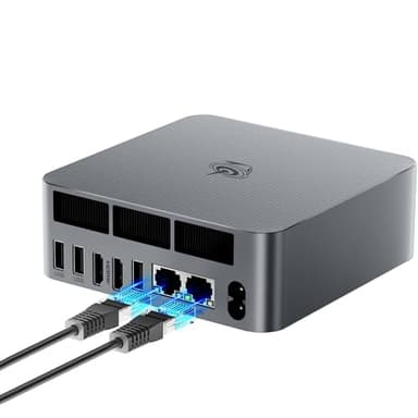 Beelink EQR5 Mini PC, AMD Ryzen 5 5650U(7nm, 6C/12T) up to 4.2GHz, Mini Computer 32GB DDR4 RAM 1TB PCIe3.0x4 SSD, Micro PC 4K@60Hz Dual HDMI Display/WiFi6/BT5.2/Office/Home/HTPC/W-11 Pro