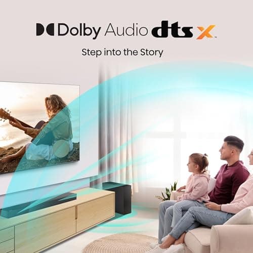Hisense HS2100 2.1 Ch 240W Sound Bar with Wireless Subwoofer - DTS Virtual X, Dolby Audio, Ezplay, 6 EQ Modes, HDMI ARC, Bluetooth 5.3
