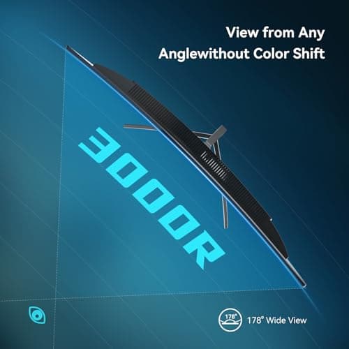 24 inch 3000R Curved Monitor 100Hz FHD 1920x1080p Refresh Rate 16:9 Aspect Ratio Ergonomic Tilt & VESA Compatible - Home Office Gaming Monitor Sync Visual Experience for Work & Play,HDMI * 2
