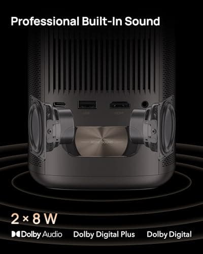 XGIMI MoGo 2 Pro 1080P Portable Projector, Mini Projector with WiFi and Bluetooth, Android TV 11.0, 400 ISO Lumens, 2X8W Speakers, Supports 4K, Auto Focus, Object Avoidance, and Screen Adaption