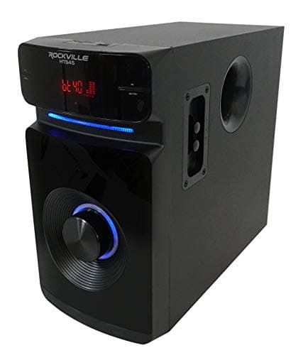 Rockville HTS45 800w 5.1 Channel Home Theater Audio System, Bluetooth Connectivity, USB/SD Playback, Wall-Mountable Speakers, for Home Entertainment