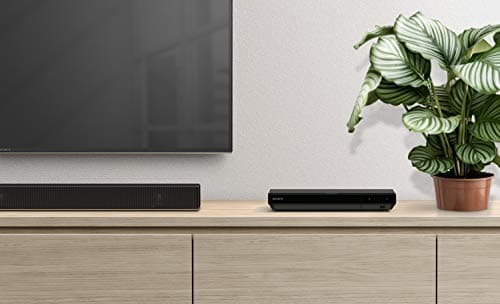 Sony HTX8500 2.1ch Dolby Atmos/DTS:X Soundbar with Built-in subwoofer, Black & UBP- X700M 4K Ultra HD Home Theater Streaming Blu-ray™ Player with HDMI Cable