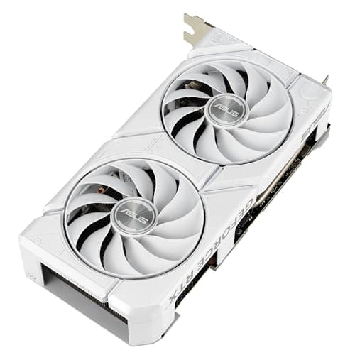 ASUS Dual GeForce RTX 4060 EVO White OC Edition 8GB GDDR6 Gaming Graphics Card White (Nvidia GeForce RTX4060 DLSS3, 246 AI Tops, PCIe 4.0, 1x HDMI 2.1a, 3X DisplayPort 1.4a,