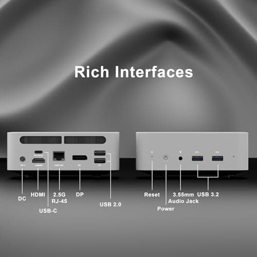 Reatan S9 Mini Gaming PC Inte Core i9-12900HK 14C/20T Turbo 5.0GHZ 16GB DDR4 512GB SSD RAM Tripple-Screen 4k Display Thunderbolt 4 Spport 8k Gaming Computers Dual 2.5Gbps LAN Wi-Fi 6/BT5.2