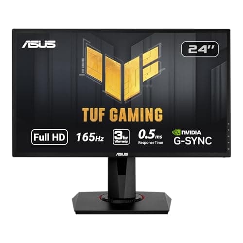 ASUS VG248QG 24" G-SYNC Gaming Monitor 165Hz 1080p 0.5ms Eye Care with DP HDMI DVI,Black