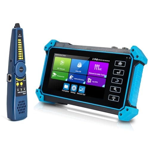 5.4 inch CCTV Tester IP and Analog with RJ45 Cable Tracer, Touch Screen 4K IP Camera Tester Built in WiFi with POE/8G TF Card/HDMI Output/RJ45 TDR, IPC-5200 Plus Support 8MP/12MP AHD/CVI/TVI/SDI