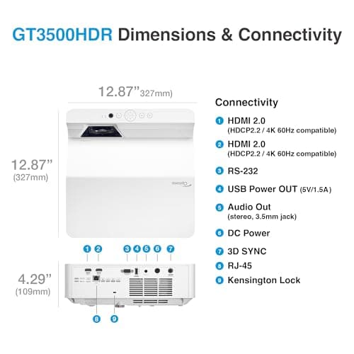 Optoma GT3500HDR 1080p Full HD Home Laser Projector