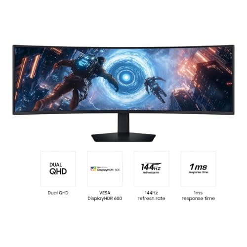 Samsung LS49FG910ENXZA 49" Odyssey G9 G91F DQHD Gaming Monitor 2025 Bundle with Tech Smart USA Elite Suite 18, 2X 4K HDMI Cable & Deco Gear CPS Exclusive 26 Month Protection Pack (BEACH-CPS-26M1000)