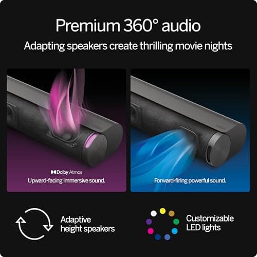 VIZIO 5.1.2 Elevate SE Soundbar, Wireless Subwoofer, Surround Sound w/Dolby Atmos & DTS:X, Bluetooth Speaker, QuickFit™ Compatible – SL512X-08 (New, 2024 Model)