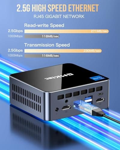 GMKtec Mini PC Intel Core i7-1195G7 (Turbo 5.0 GHz) 32GB DDR4 1TB SSD Desktop Mini Computers WiFi 6, BT 5.2/ DP, HDMI/RJ45 2.5G/USB4.0
