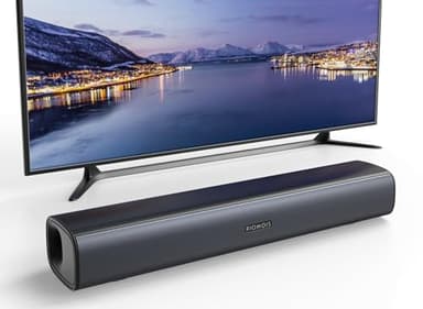Sound Bar for Smart TV, Soundbar TV Speakers with Customized Bass Reflector, Compact Design and Easy Set up, Home Audio Surround Sound System for TV PC Projector, Wall Mountable