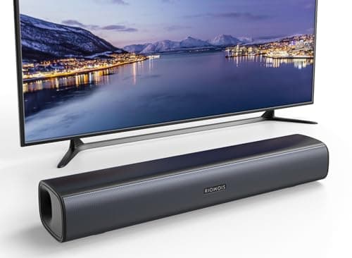 Sound Bar for Smart TV, Soundbar TV Speakers with Customized Bass Reflector, Compact Design and Easy Set up, Home Audio Surround Sound System for TV PC Projector, Wall Mountable