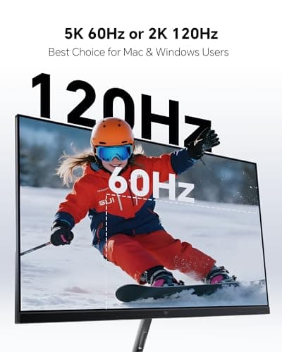 KTC 27 Inch 5K Monitor, 5120 x 2880 5K2K Monitor with 65W Type-C Port, Dual Mode Computer Monitors Compatible with Mac mini, IPS Panel, HDR 400, 217 PPI, 135% sRGB, HDMI DisplayPort, Tilt, H27P3