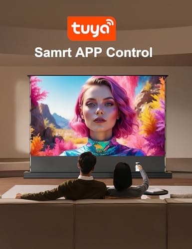 IN&VI 100" Motorized Floor Rising Projector Screen for Ultra Short Throw Projector,Motorized Projector Screen 4KUltra HD Active,ALR CLR Movie Screen for Home Theater