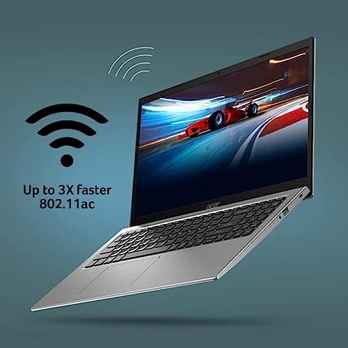 acer Aspire 1 A115-32-C96U Home & Student Slim Laptop (15.6" FHD, Intel Celeron N4500, 16GB RAM, 512GB SSD, UHD Graphics) 1-Year Office 365, Ethernet, Wi-Fi, Webcam, IST Hub, Win 11 Home, Silver