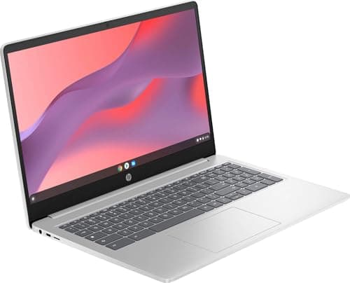 HP Chromebook Laptop 15 ( 15.6" Anti-Glare, Intel N200 (> i3-1115G4), 8GB DDR5 RAM, 128GB Storage (64GB eMMC + 64GB SD Card), Numeric KB) Home & Student, Webcam w/Shutter, Wi-Fi, Chrome OS, Silver