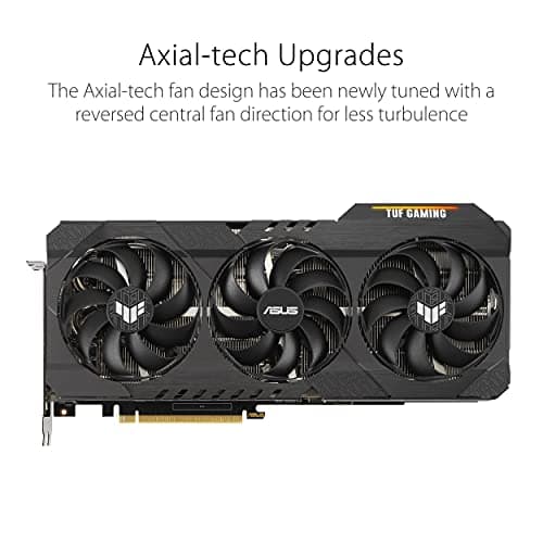 Asus TUF Gaming NVIDIA GeForce RTX 3080 Ti OC Edition Graphics Card (PCIe 4.0, 12GB GDDR6X, HDMI 2.1, DisplayPort 1.4a, Dual Ball Fan Bearings, Military-Grade Certification, GPU Tweak II)