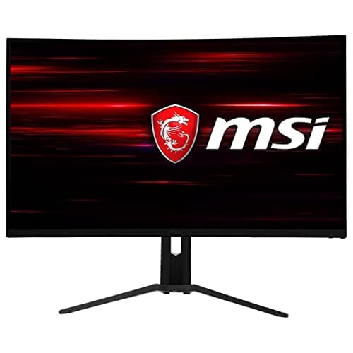 MSI 32" Full HD RGB LED Non-Glare Super Narrow Bezel 1ms 2560 x 1440 144Hz Refresh Rate Free Sync Height Adjustable Curved Gaming Monitor (Optix MAG321CQR),Black