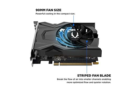 ZOTAC Gaming GeForce GTX 1650 OC 4GB GDDR5 128-Bit Gaming Graphics Card, Super Compact, ZT-T16500F-10L