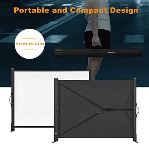 Portable Projector Screen with Stand, 50 Inch 4:3, Outdoor Projector Screen, Lightweight and Retractable, 1.2 High Gain Wrinkle-Free Video Projection Screens, for Home Cinema, Meeting Presentation.