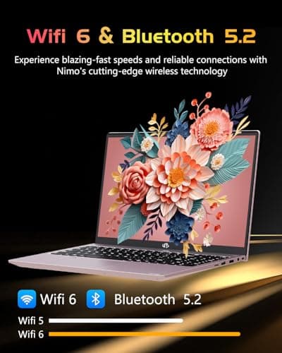 NIMO 15.6 IPS FHD-Laptop, 16GB RAM 1TB SSD Intel Pentium Quad Core N100, Computer with Backlit Keyboard Fingerprint (Beat to i3-1115G4 Up to 3.4GHz) Laptops for Student, Win 11 Rose Gold