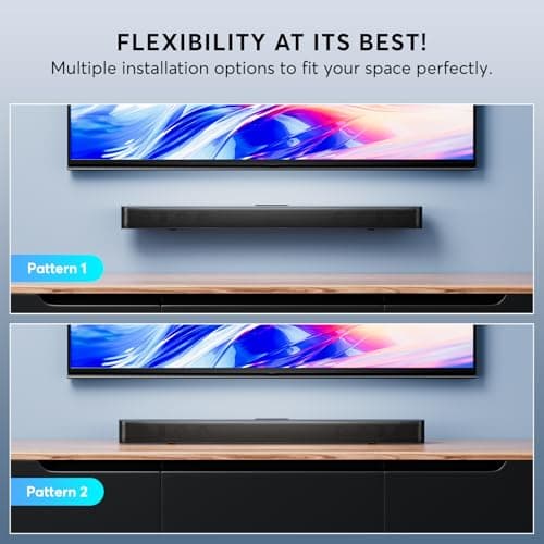 Sound Bar for Smart TV w/Dolby Atmos 2.1 ch 190W 37 inch Surround Sound TV Speaker Home Theater System, HDMI-ARC/BluetoothOptical/AUX/Connection for TV/Projector/DVD Player/Switch/PC