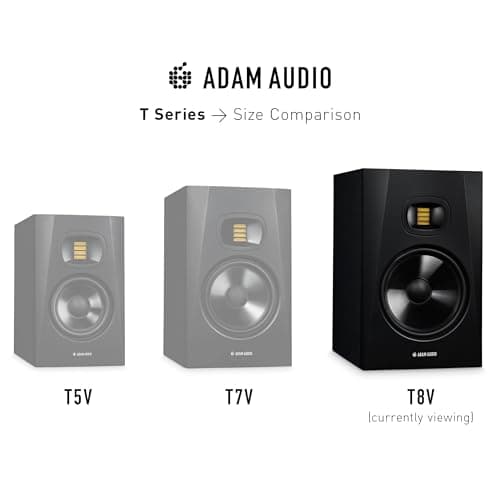 ADAM Audio T8V Studio Monitor for recording, mixing and mastering, Studio Quality Sound (Single)