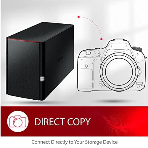 BUFFALO LinkStation SoHo 220 12TB 2-Bay NAS Network Attached Storage with HDD Hard Drives Included NAS Storage That Works as Small Office and Home Cloud or Network Storage Device for Home Office