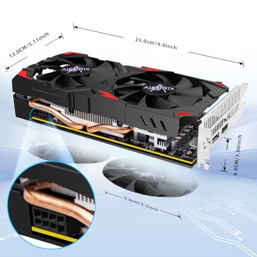 RX 560 XT 8GB GDDR5 Graphics Card,1792SP,128Bits, PC Gaming Video Card, Computer GPU, PCI Express x16 3.0 with Freeze Fan Stop for Desktop Computer Tarjeta Gráfica