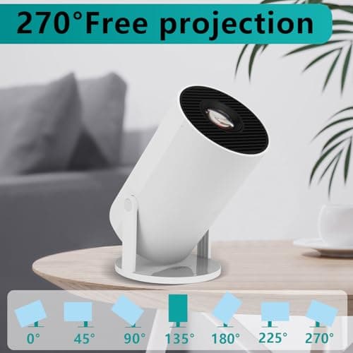 Mini projector portable projector movie home cinema bedroom student dorm projector watch soccer competition basketball match for laptop smartphone build in TV stick play game PS5 Switch