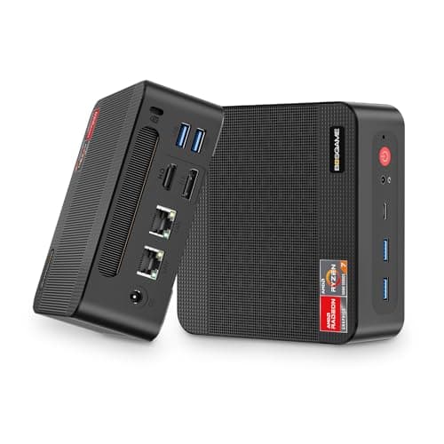 P4 Mini PC,AMD Ryzen 7 5700U(8C/16T, up to 4.3Ghz) 32GB DDR4 1TB NVMe SSD Mini Computers, Dual 2.5G LAN Ports, Dual NVMe Slots, Triple Display, WiFi 6, BT5.2