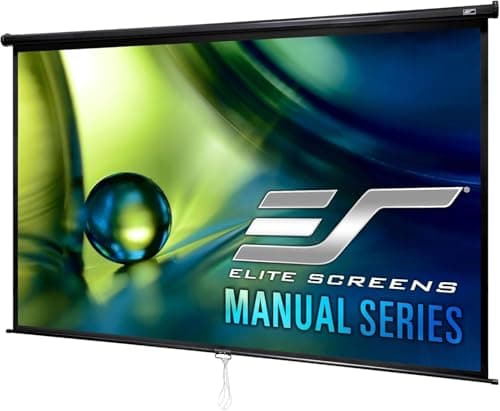 Elite Screens Manual Series, 150-INCH 16:9, Pull Down Manual Projector Screen with AUTO LOCK, Movie Home Theater 8K / 4K Ultra HD 3D Ready, 2-YEAR WARRANTY, M150UWH2