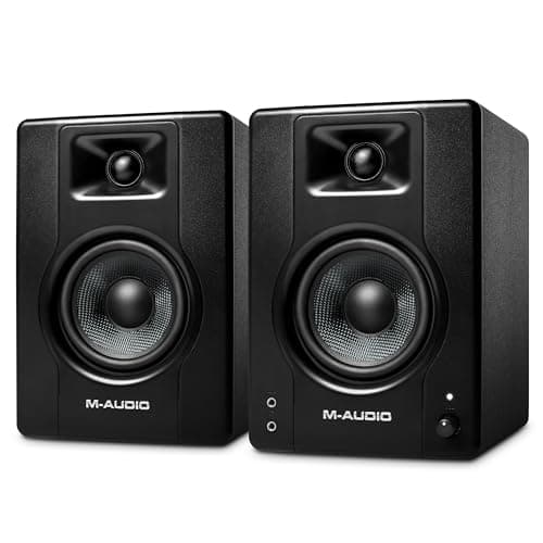 M-AUDIO BX4 Pair 4.5" 120W Studio Monitors, HD PC Speakers for Recording and Multimedia with Music Production Software