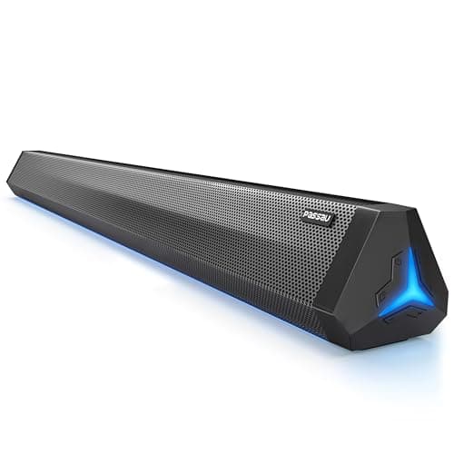 Passau Sound Bar 35 Inch Soundbar for Smart TV Speaker with LED Display, Bluetooth 5.3, Opt/USB/AUX Connectivity, 3 DSP Mode 60W Soundbar for Home Theater Audio PC Gaming Projector -35 Inch