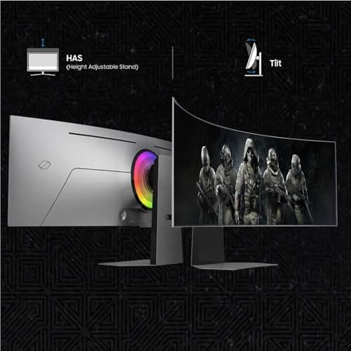 SAMSUNG Odyssey OLED G9 Curved Gaming Monitor - 49" Dual QHD (5120x1440) - 144Hz - 32:9-0.03ms GTG - HDR10+ Gaming - DisplayHDR True Black 400 - AMD FreeSync Premium Pro - Flicker Free w/ICP Hub
