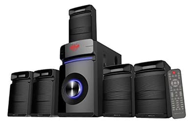 Rockville HTS45 800w 5.1 Channel Home Theater Audio System, Bluetooth Connectivity, USB/SD Playback, Wall-Mountable Speakers, for Home Entertainment