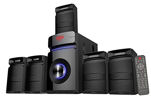 Rockville HTS45 800w 5.1 Channel Home Theater Audio System, Bluetooth Connectivity, USB/SD Playback, Wall-Mountable Speakers, for Home Entertainment