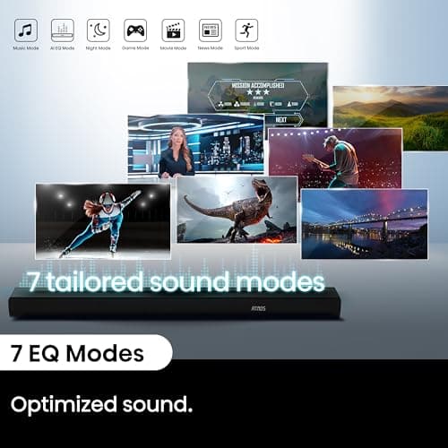 Hisense AX3100Q 3.1Ch Sound Bar with Wireless Subwoofer, Dolby Atmos, DTS:X, Bluetooth 5.3, Roku TV Ready, HDMI/AUX/ARC/Optical/USB, EzPlay, Ez UP, 7 EQ Modes