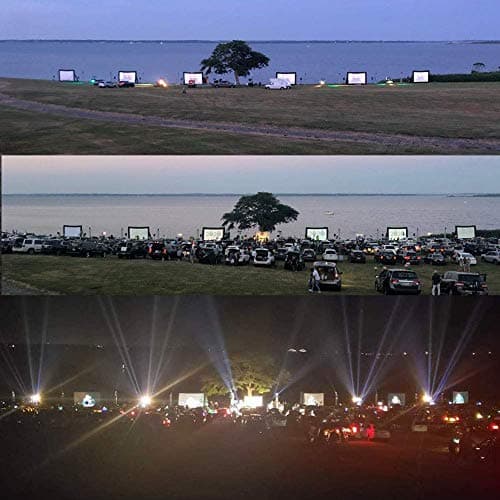 25Ft Inflatable Movie Screen with Stand for Outside-Support Rear Projection-Stable Outdoor Frame-Outdoor Movie Screen Use in Combination with Projector and Speaker