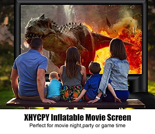 Inflatable Projector Screen 15ft Inflatable Movie Screen Outdoor with Air Blower and Storage Bag, Easy Set up, Front and Rear Projection for Outdoor Movie Night Backyard Pool Fun
