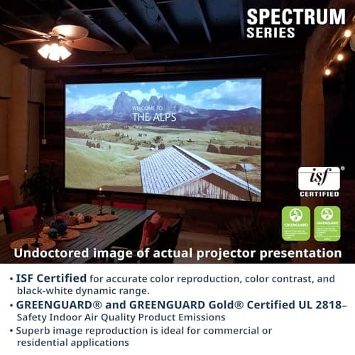 Motorized Projector Screen 180-INCH, Elite Screens Spectrum Swift-RC1 Remote, Electric Projection Screen Movie Home Theater Gaming 4K/8K, ELECTRIC180H2