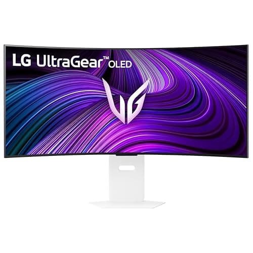 LG 39GX90SA-W 39-inch Ultragear WQHD (3440 x 1440) OLED Curved Gaming Monitor 240Hz, 1ms, NVIDIA G-Sync Compatible, AMD FreeSync Premium, VESA DisplayHDR True Black 400, webOS, USB Type-C, White