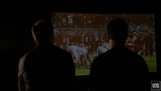 KHOMO GEAR 20 ft Outdoor Projector Screen - Supports Front and Rear Projection - Includes Inflation Fan, Tie-Downs and Storage Bag - Inflatable Projector Screen