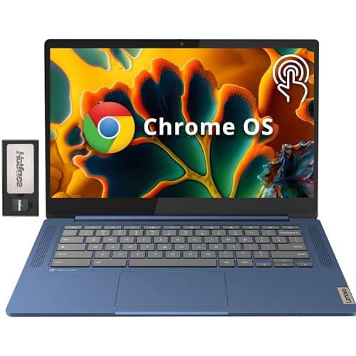 Lenovo IdeaPad Slim 3 Chromebook, 14″ FHD IPS Anti-Glare Touchscreen, MediaTek Kompanio 520, 4GB LPDDR4X, 224GB Storage(64GB eMMC+160GB Docking Station Set), Webcam, WiFi 6, Chrome OS, Blue