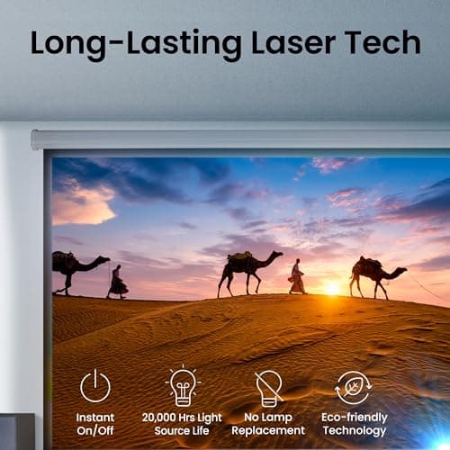 BenQ TK710 4K Laser 3200 Lumens Movie and Gaming Projector with 4ms Response Time | 240Hz Refresh Rate | HDR10 & HLG | ARC/eARC Support | Vertical Lens Shift | 3D Keystone | 1.3x Zoom | HDR Game Modes