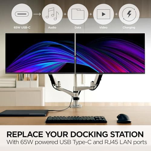ViewSonic VP2468A_H2 24-Inch Dual Pack Head-Only IPS 1080p Monitor with Advanced Ergonomics, 100% sRGB REC 709, 14-bit 3D LUT, Eye Care, and 65W USB C, Daisy Chain