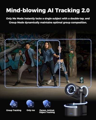 OBSBOT Tail 2 PTZR NDI Camera 4K@60FPS, Pro AI Tracking, 1/1.5" CMOS, 50MP, 5X Optical Zoom, 12X Hybrid Zoom, SDI/HDMI/IP/USB 3.0 Output, Live Streaming for Education, Conference, Worship, Live Events